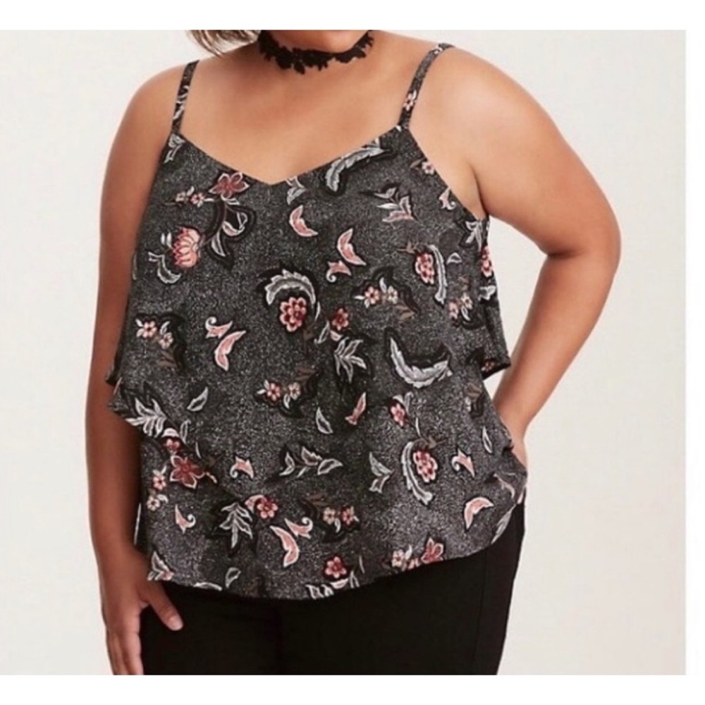 Torrid black tank top blouse